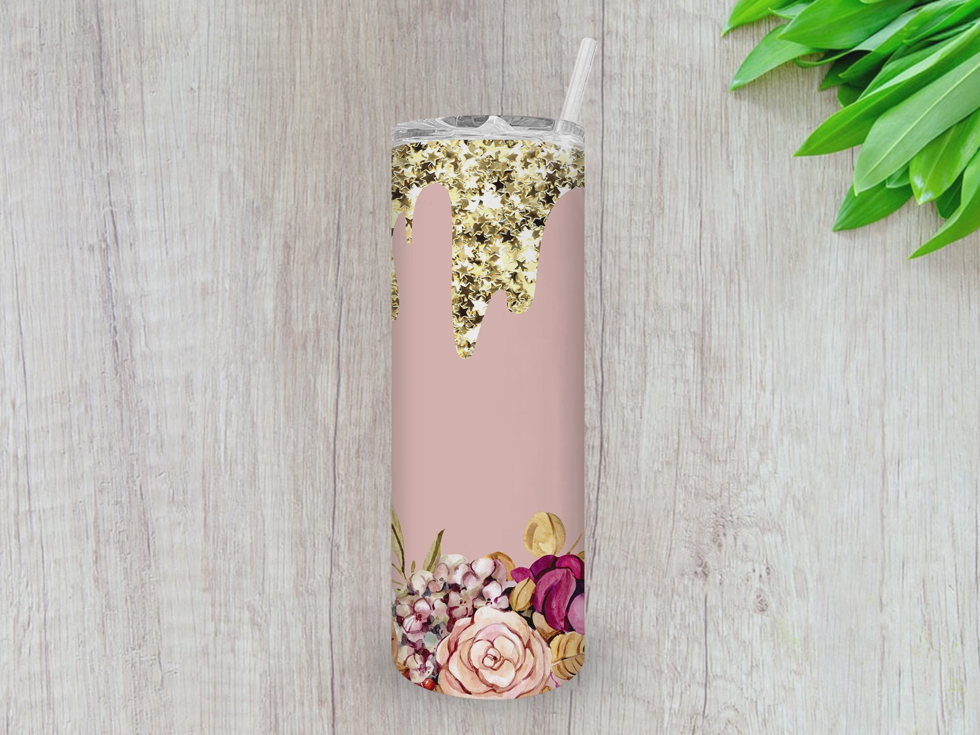 Floral Tumbler, Gifts For friends, Gifts for couples, Personalized gift for couples, Gift for her, 20oz Skinny Tumbler
