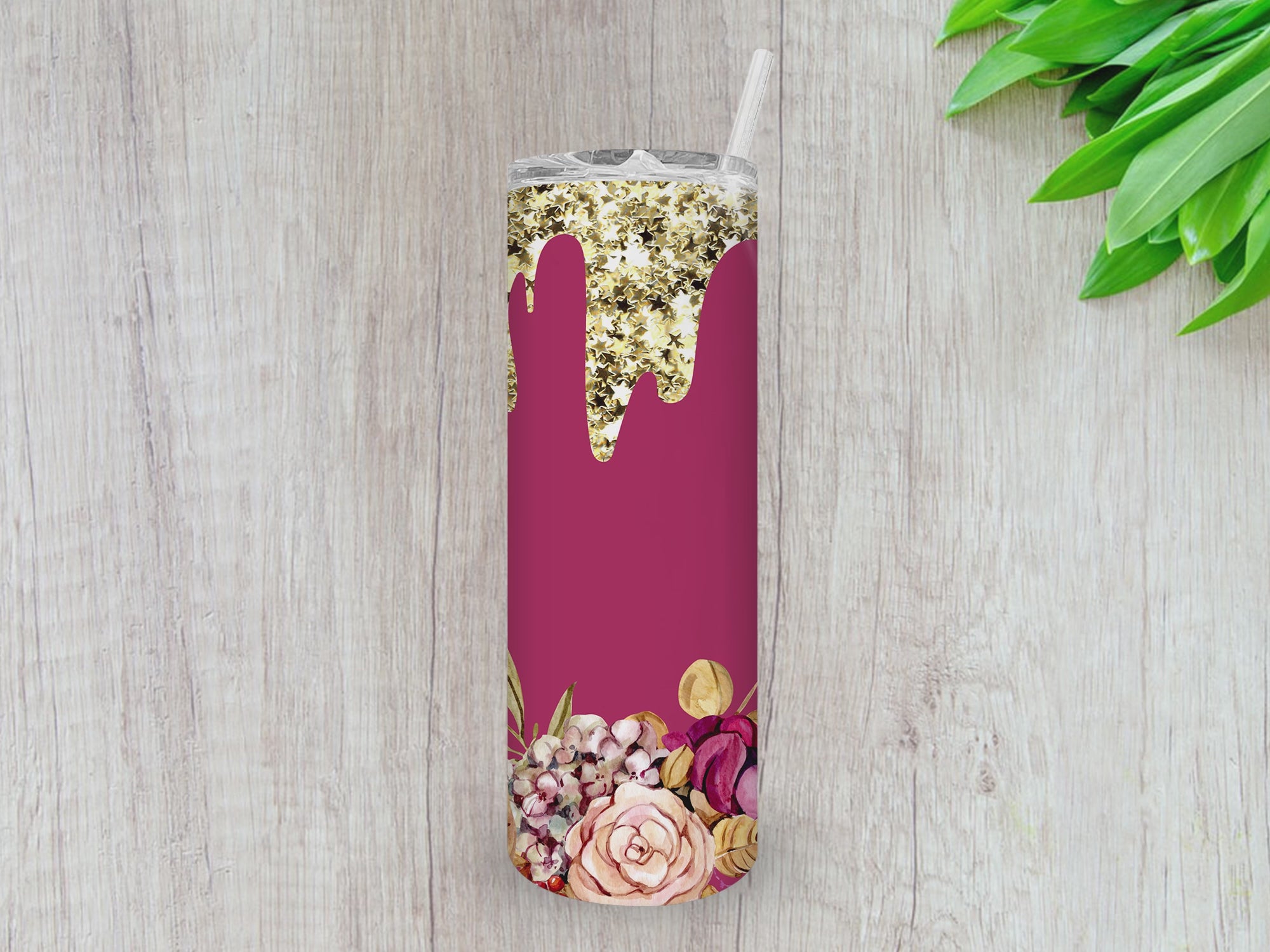 Floral Tumbler, Gifts For friends, Gifts for couples, Personalized gift for couples, Gift for her, 20oz Skinny Tumbler