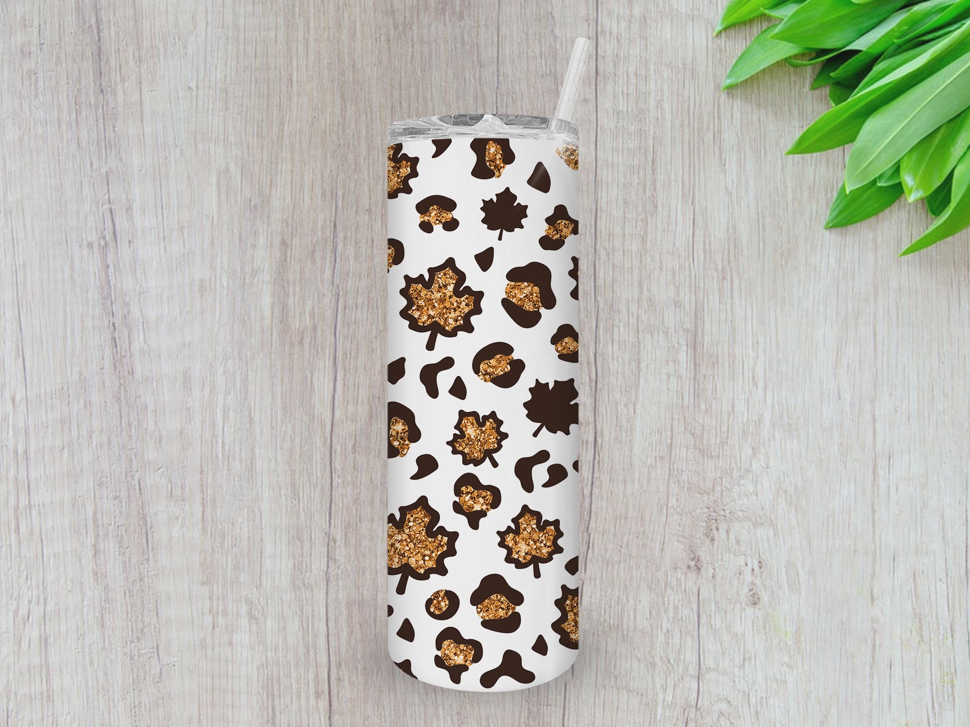Maple Leaves Tumbler, Gifts For friends, Gifts for couples, Personalized gift for couples, Gift for her, 20oz Skinny Tumbler