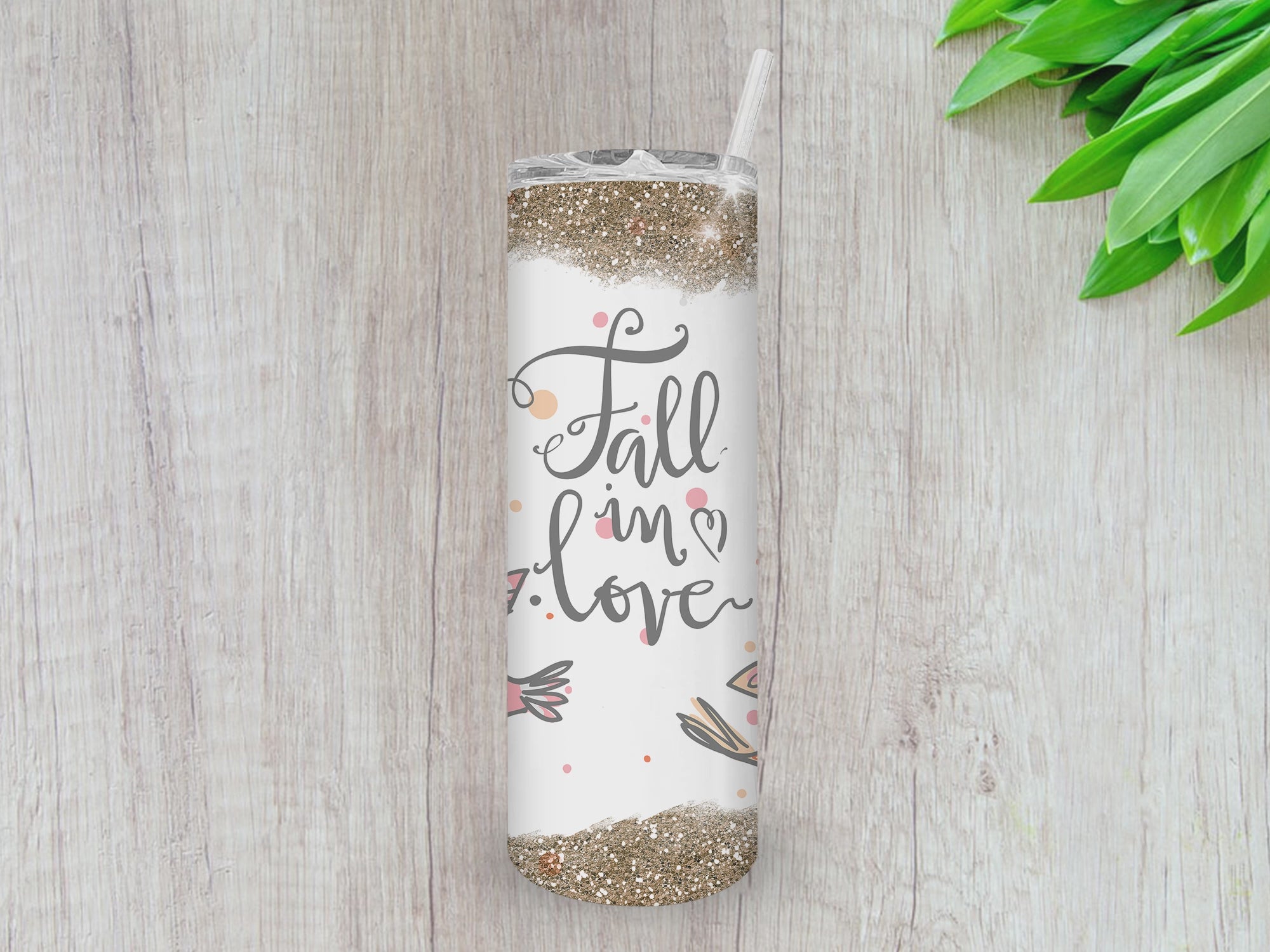 Fall in Love Tumbler, Gifts For friends, Gifts for couples, Personalized gift for couples, Gift for her, 20oz Skinny Tumbler