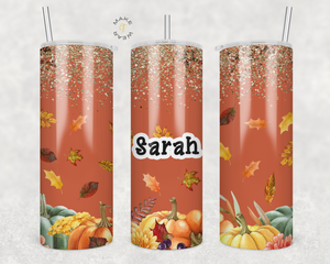 Fall Tumbler, Gifts For friends, Gifts for couples, Personalized gift for couples, Gift for her, 20oz Skinny Tumbler