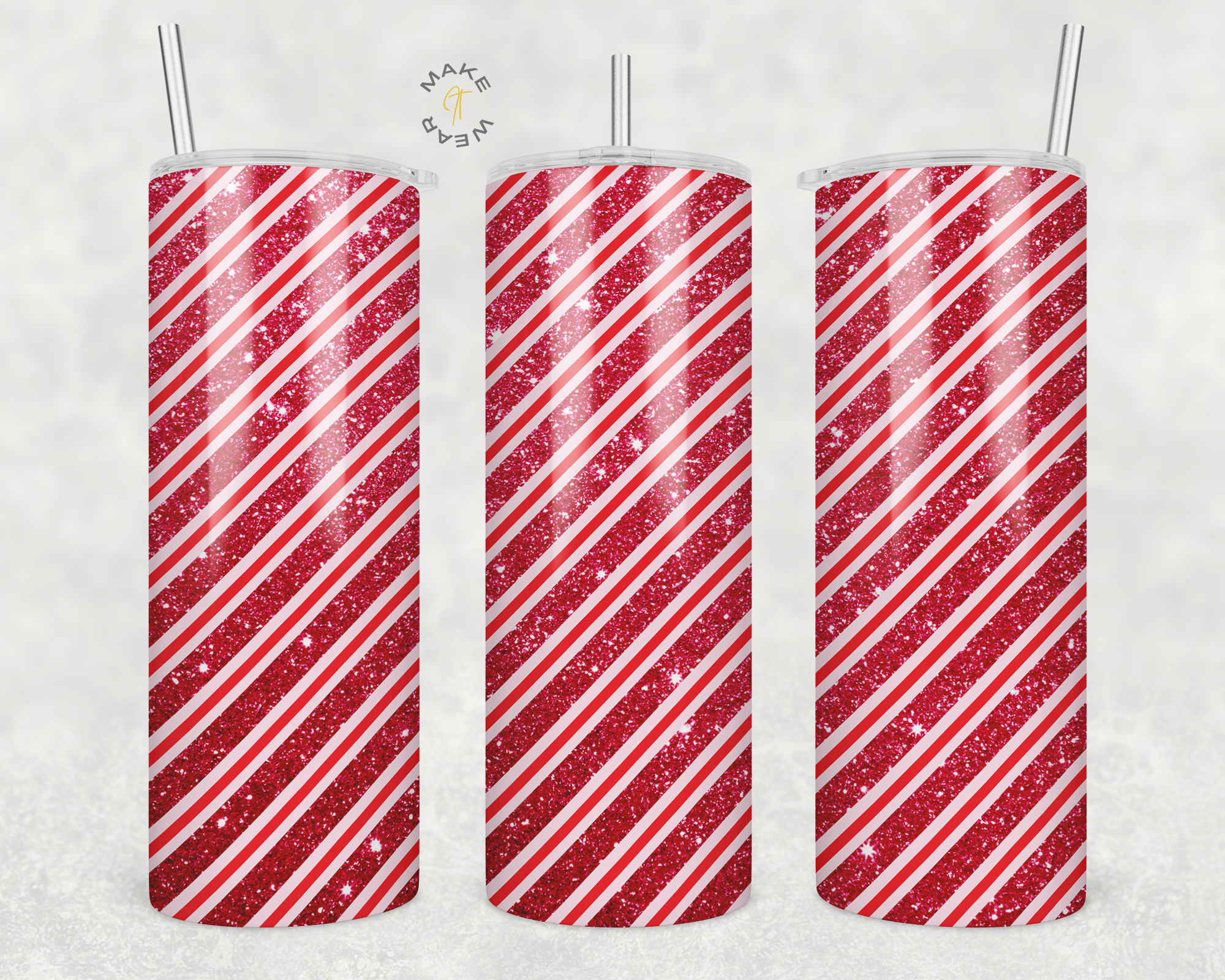 Candy Cane Tumbler, Gifts For Christmas, Personalized gift for Christmas, Gift for her, 20oz Skinny Tumbler