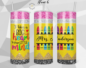 Teacher Tumbler, Gifts For teachers, Personalized gift for teachers, Gift for her, 20oz Skinny Tumbler