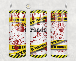 Crime Scene Tumbler, Gifts For friends, Gifts for couples, Personalized gift for couples, Gift for her, 20oz Skinny Tumbler