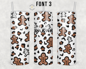 Gingerbread Man Tumbler, Gifts For Christmas, Personalized gift for Christmas, Gift for her, 20oz Skinny Tumbler
