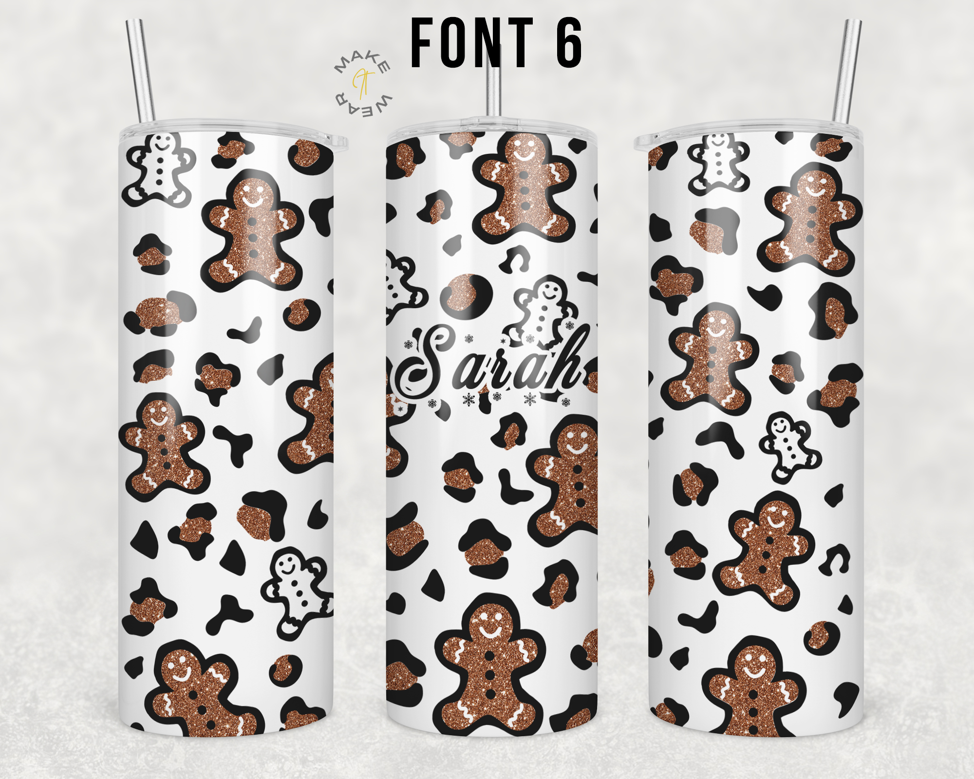 Gingerbread Man Tumbler, Gifts For Christmas, Personalized gift for Christmas, Gift for her, 20oz Skinny Tumbler