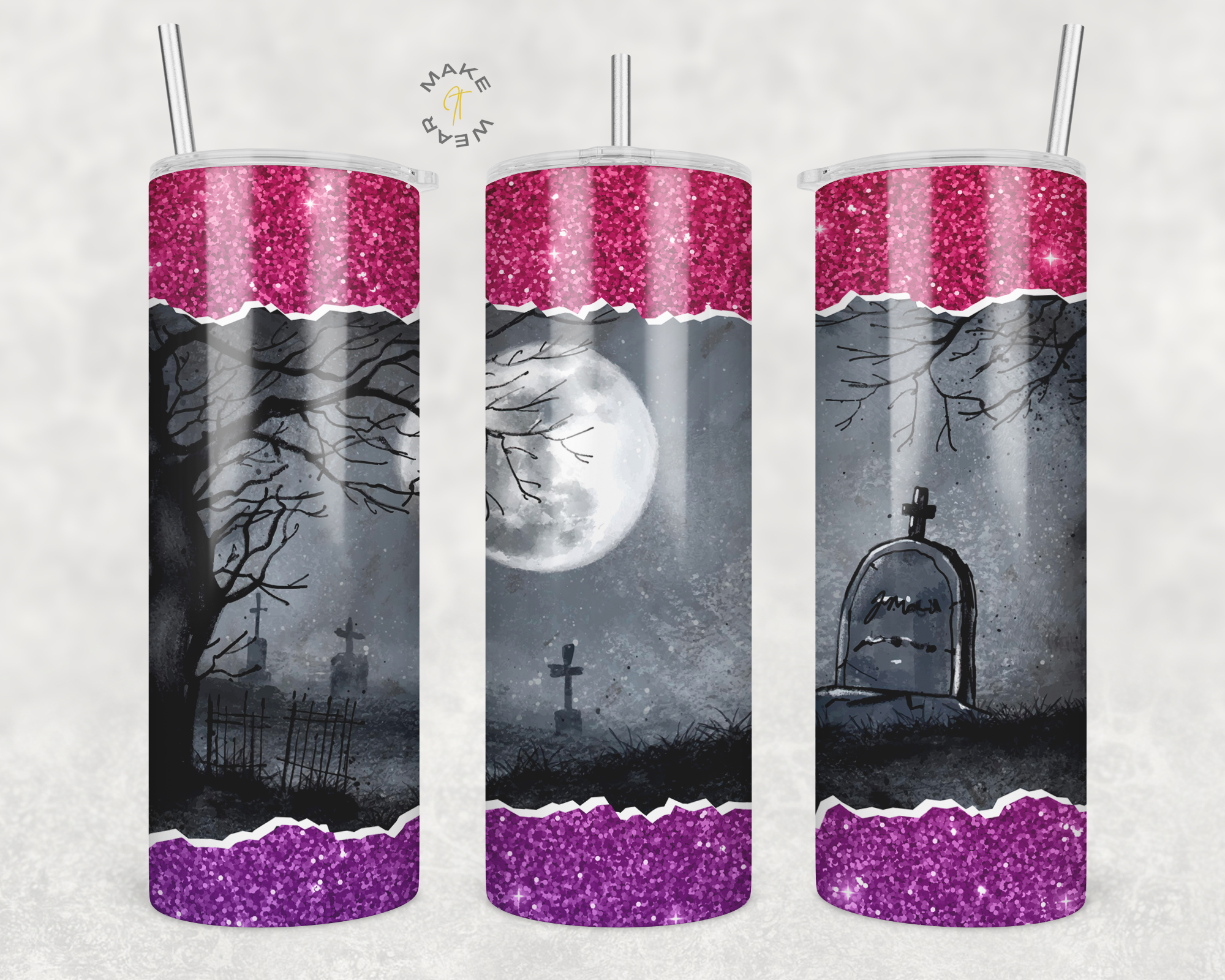 Graveyard Tumbler, Gifts For friends, Gifts for couples, Personalized gift for couples, Gift for her, 20oz Skinny Tumbler