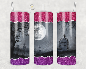 Graveyard Tumbler, Gifts For friends, Gifts for couples, Personalized gift for couples, Gift for her, 20oz Skinny Tumbler