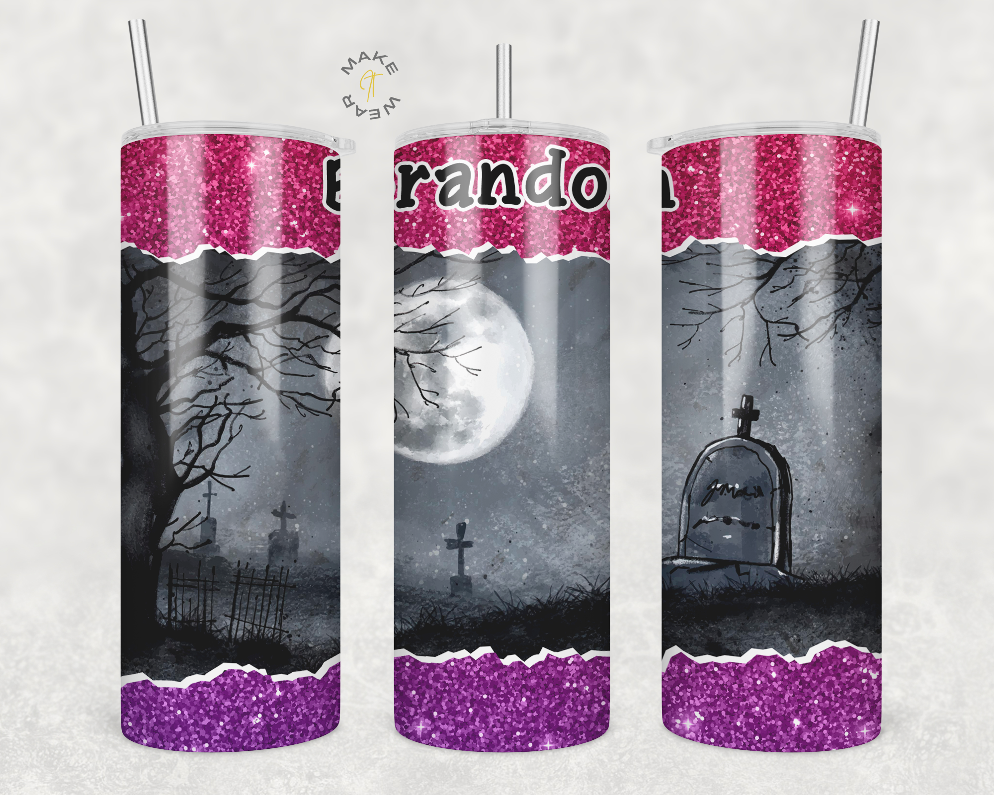 Graveyard Tumbler, Gifts For friends, Gifts for couples, Personalized gift for couples, Gift for her, 20oz Skinny Tumbler