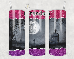Graveyard Tumbler, Gifts For friends, Gifts for couples, Personalized gift for couples, Gift for her, 20oz Skinny Tumbler