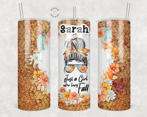 Fall Tumbler, Gifts For friends, Gifts for couples, Personalized gift for couples, Gift for her, 20oz Skinny Tumbler