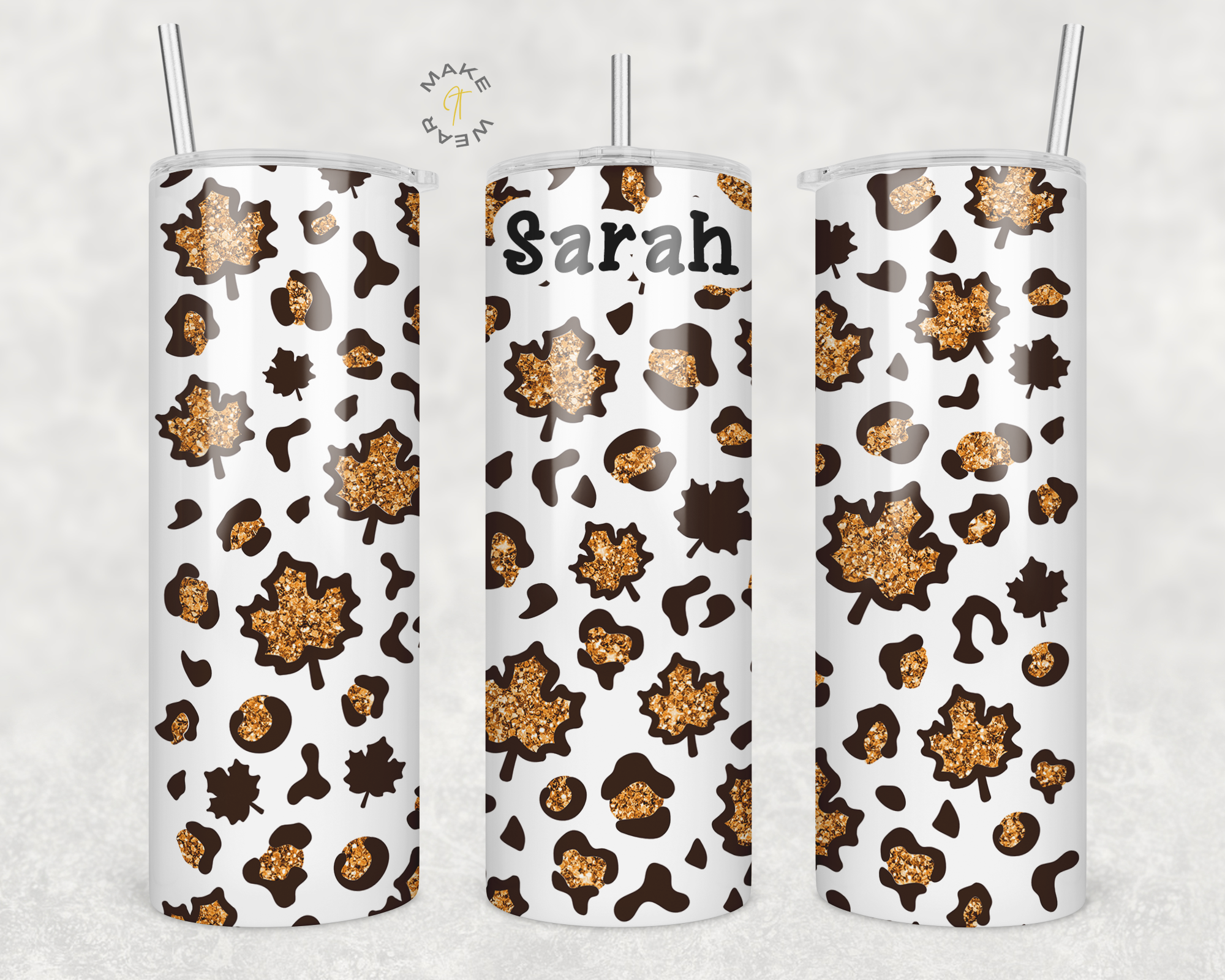 Maple Leaves Tumbler, Gifts For friends, Gifts for couples, Personalized gift for couples, Gift for her, 20oz Skinny Tumbler