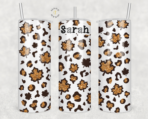 Maple Leaves Tumbler, Gifts For friends, Gifts for couples, Personalized gift for couples, Gift for her, 20oz Skinny Tumbler