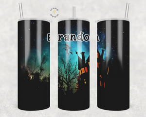 Halloween Tumbler, Gifts For friends, Gifts for couples, Personalized gift for couples, Gift for her, 20oz Skinny Tumbler