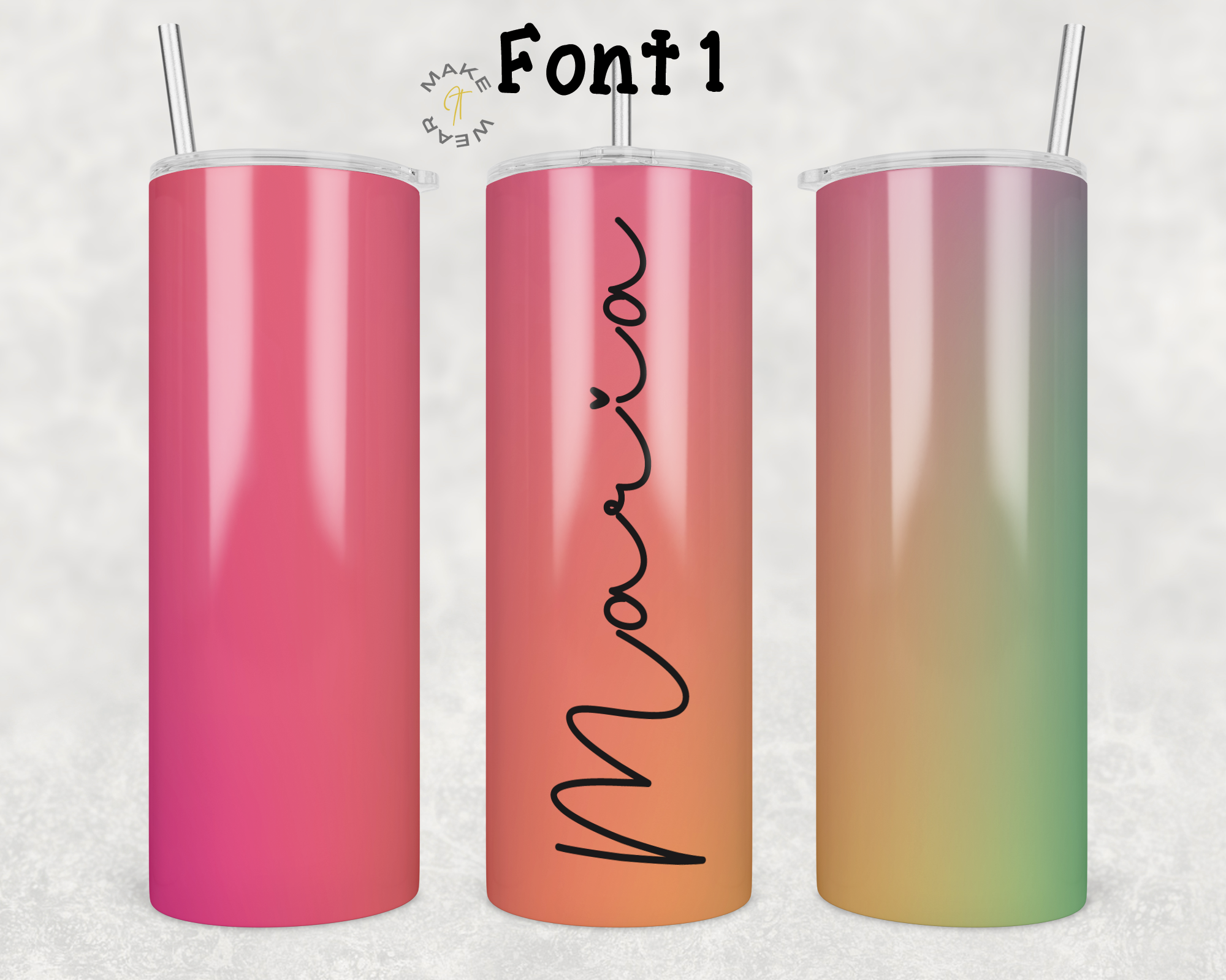 Gradient Tumbler, Gifts For friends, Gifts for couples, Personalized gift for couples, Gift for her, 20oz Skinny Tumbler