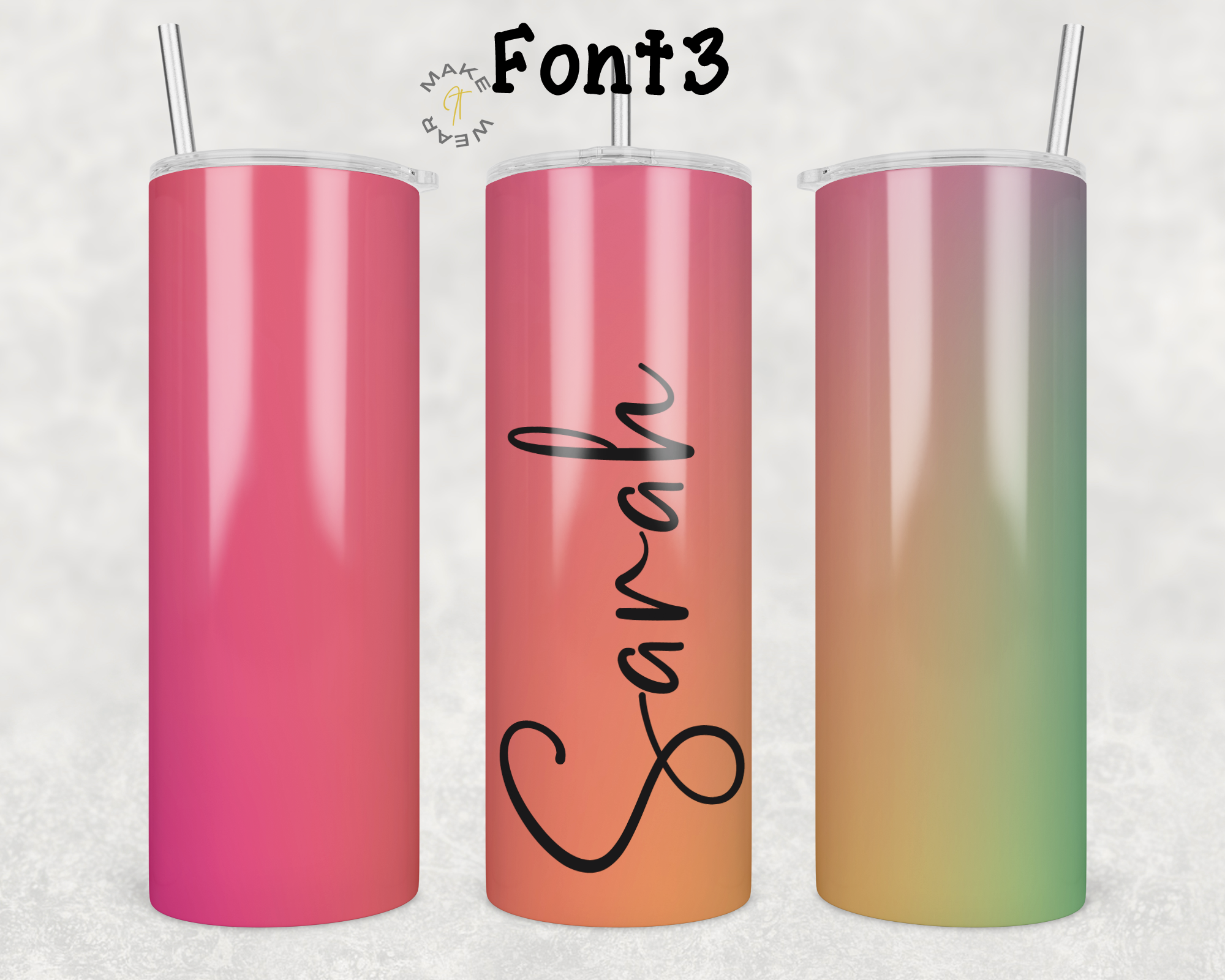Gradient Tumbler, Gifts For friends, Gifts for couples, Personalized gift for couples, Gift for her, 20oz Skinny Tumbler