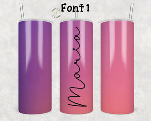 Gradient Tumbler, Gifts For friends, Gifts for couples, Personalized gift for couples, Gift for her, 20oz Skinny Tumbler