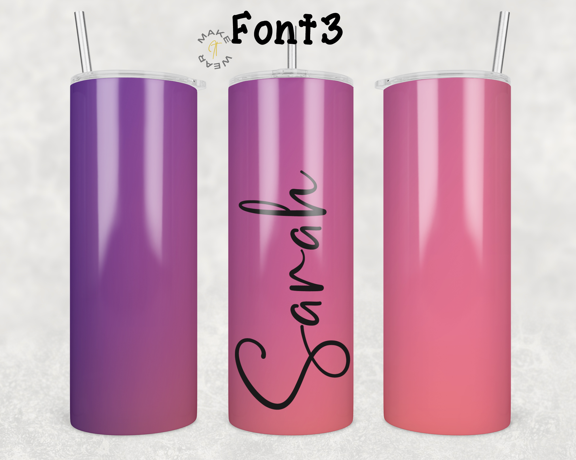 Gradient Tumbler, Gifts For friends, Gifts for couples, Personalized gift for couples, Gift for her, 20oz Skinny Tumbler