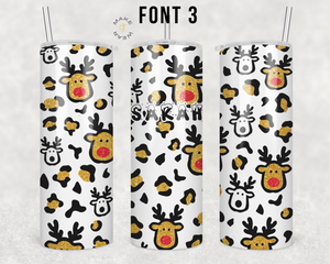 Reindeer Tumbler, Gifts For Christmas, Personalized gift for Christmas, Gift for her, 20oz Skinny Tumbler