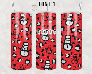 Snowman Tumbler, Gifts For Christmas, Personalized gift for Christmas, Gift for her, 20oz Skinny Tumbler