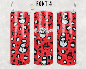 Snowman Tumbler, Gifts For Christmas, Personalized gift for Christmas, Gift for her, 20oz Skinny Tumbler