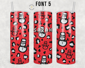 Snowman Tumbler, Gifts For Christmas, Personalized gift for Christmas, Gift for her, 20oz Skinny Tumbler