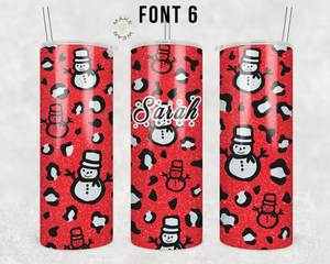 Snowman Tumbler, Gifts For Christmas, Personalized gift for Christmas, Gift for her, 20oz Skinny Tumbler