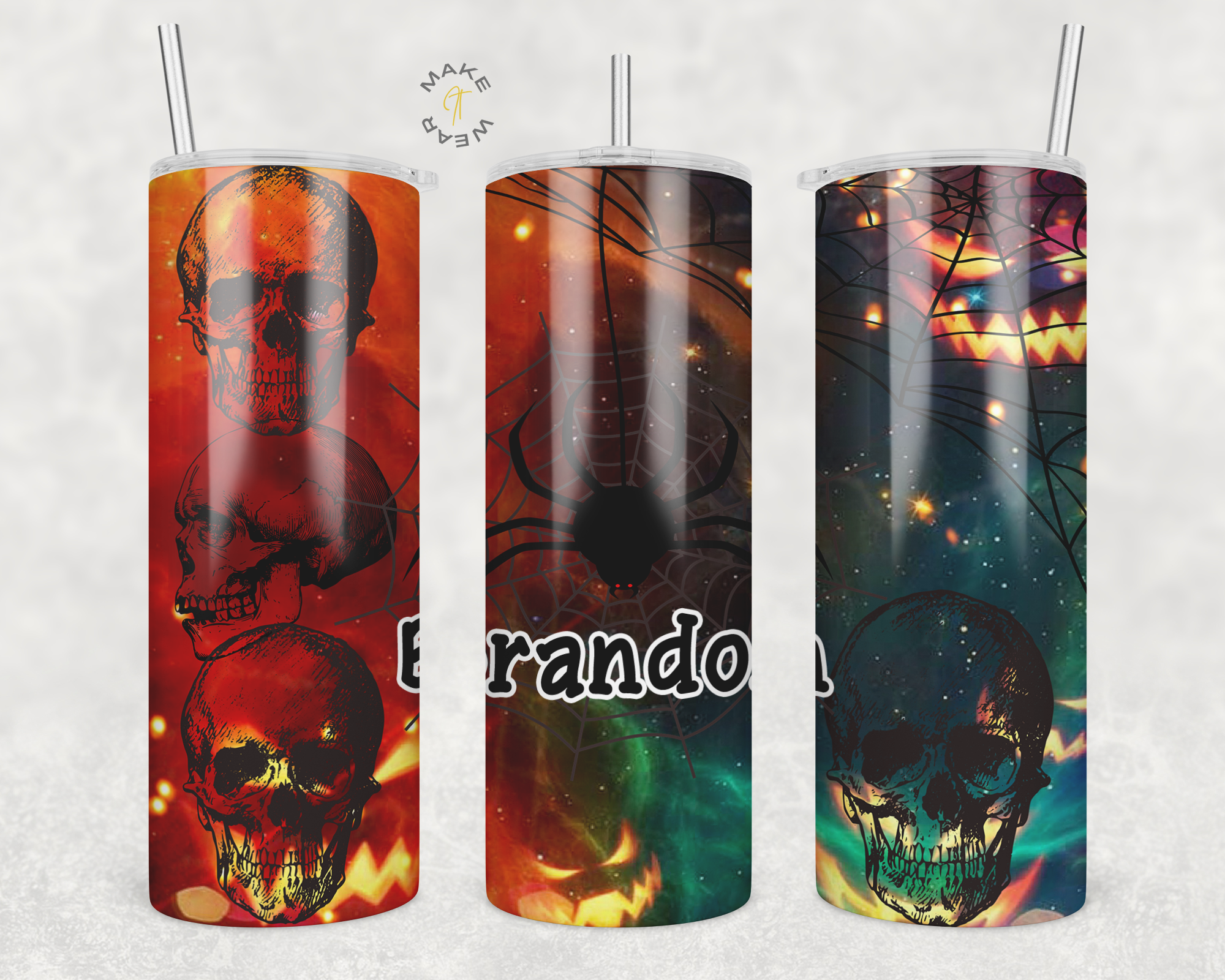 Halloween Tumbler, Gifts For friends, Gifts for couples, Personalized gift for couples, Gift for her, 20oz Skinny Tumbler