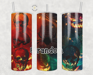 Halloween Tumbler, Gifts For friends, Gifts for couples, Personalized gift for couples, Gift for her, 20oz Skinny Tumbler