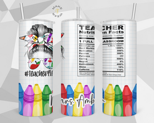 Teacher Tumbler, Gifts For teachers, Personalized gift for teachers, Gift for her, 20oz Skinny Tumbler