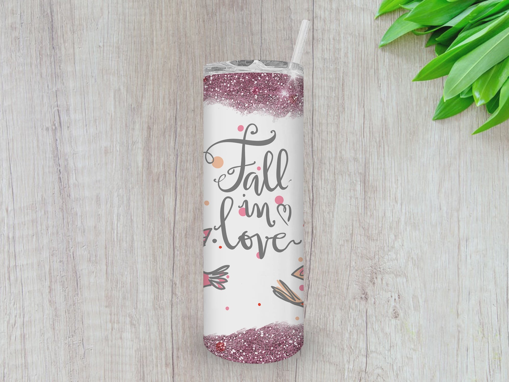 Fall in Love Tumbler, Gifts For friends, Gifts for couples, Personalized gift for couples, Gift for her, 20oz Skinny Tumbler