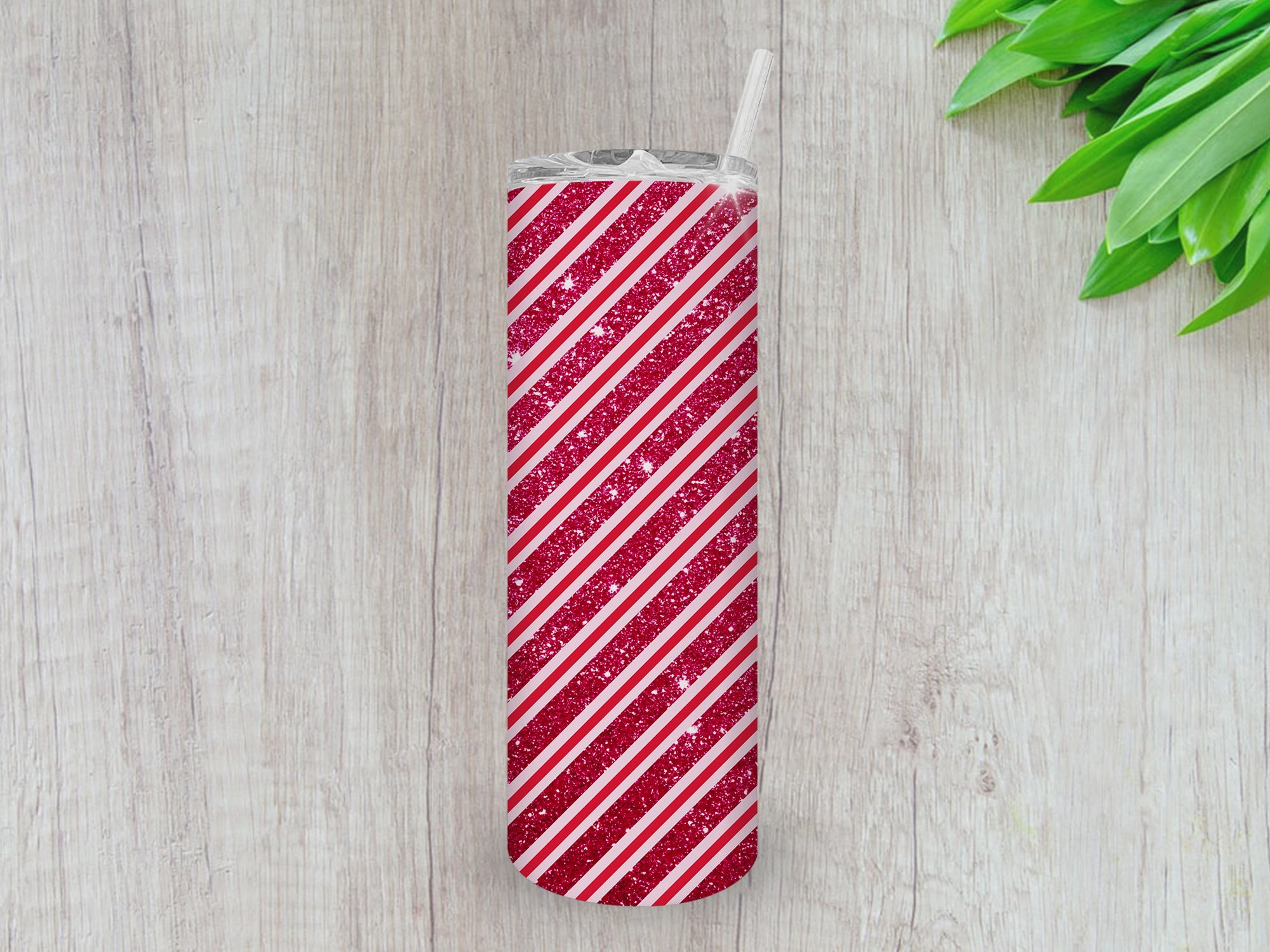 Candy Cane Tumbler, Gifts For Christmas, Personalized gift for Christmas, Gift for her, 20oz Skinny Tumbler